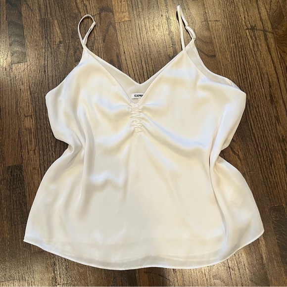 Express Satin Ruched Front Cami Top - Picture 4 of 6